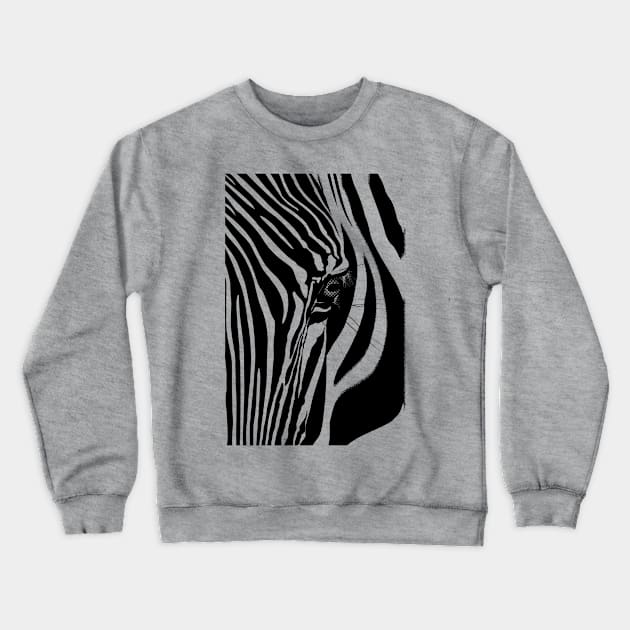 Zebra face Crewneck Sweatshirt by Babicko